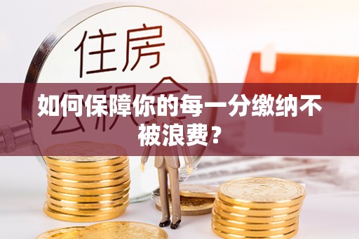 辽源如何保障你的每一分缴纳不被浪费？