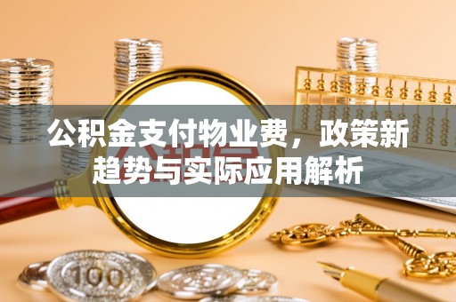 辽源公积金支付物业费，政策新趋势与实际应用解析