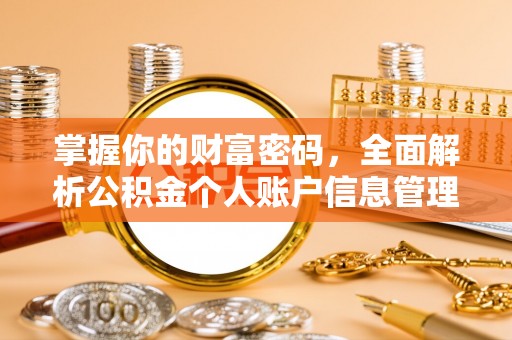 辽源掌握你的财富密码，全面解析公积金个人账户信息管理与优化