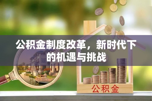 辽源公积金制度改革，新时代下的机遇与挑战