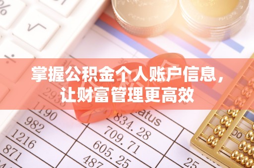 辽源掌握公积金个人账户信息，让财富管理更高效