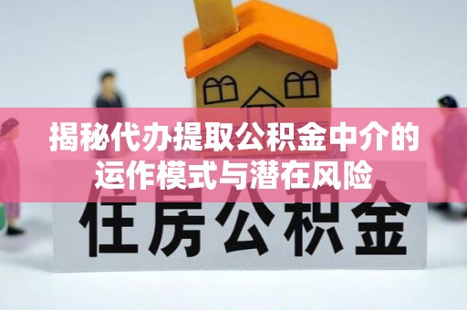 辽源揭秘代办提取公积金中介的运作模式与潜在风险