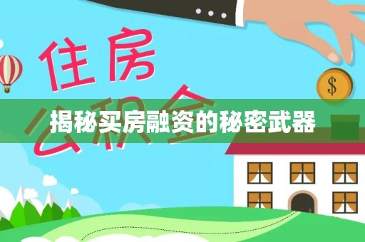 辽源揭秘买房融资的秘密武器