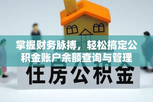 辽源掌握财务脉搏，轻松搞定公积金账户余额查询与管理