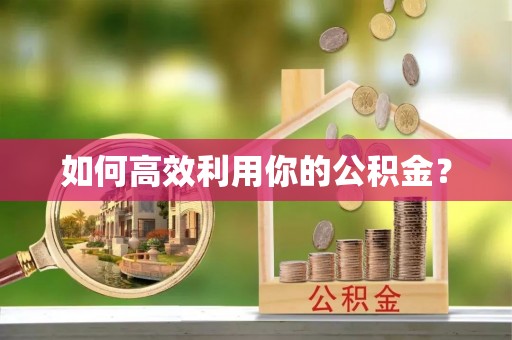 辽源如何高效利用你的公积金？