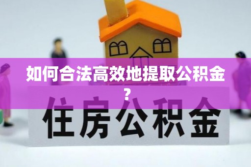 辽源如何合法高效地提取公积金？